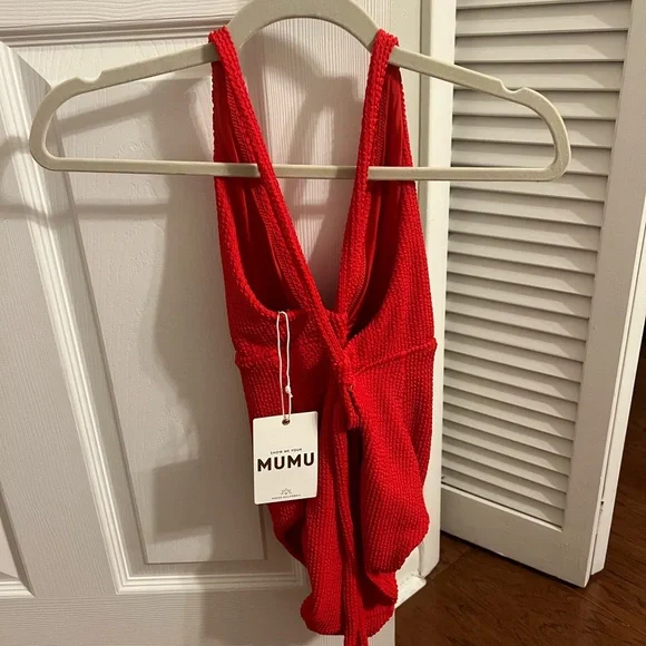 Red Swimwear - Show Me Your Mumu - Cape May One Piece - Medium - Picture 6 of 6